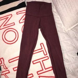 Maroon Lulu Lemon Leggings